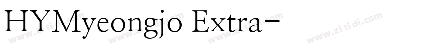HYMyeongjo Extra字体转换